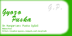gyozo puska business card
