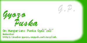 gyozo puska business card